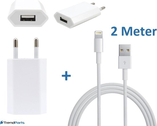zich zorgen maken Email bord Foxconn originele oplader Apple iPhone 5 (5G) lightning 2 METER kabel +  adapter 5 Watt | bol.com