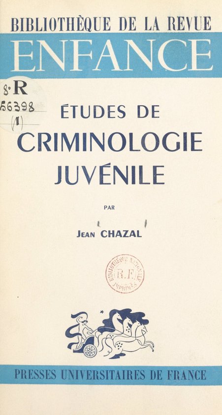 Études de criminologie juvénile - cover