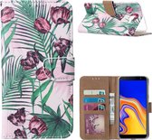 Xssive Hoesje voor Samsung Galaxy J4 Plus - Book Case - Tulpen