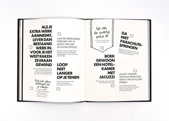 F*CK IT LIST BOOK - Stop met collega's, loop niet langer op je tenen, ga van de zwarte piste af, boek een hotelkamer.