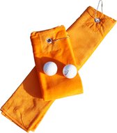 ARTG - Golf Handdoekje DeLuxe - Velours - Oranje - Set 5 stuks