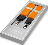 E.L. Cravatte Bretels - Oranje - Met écht leer
