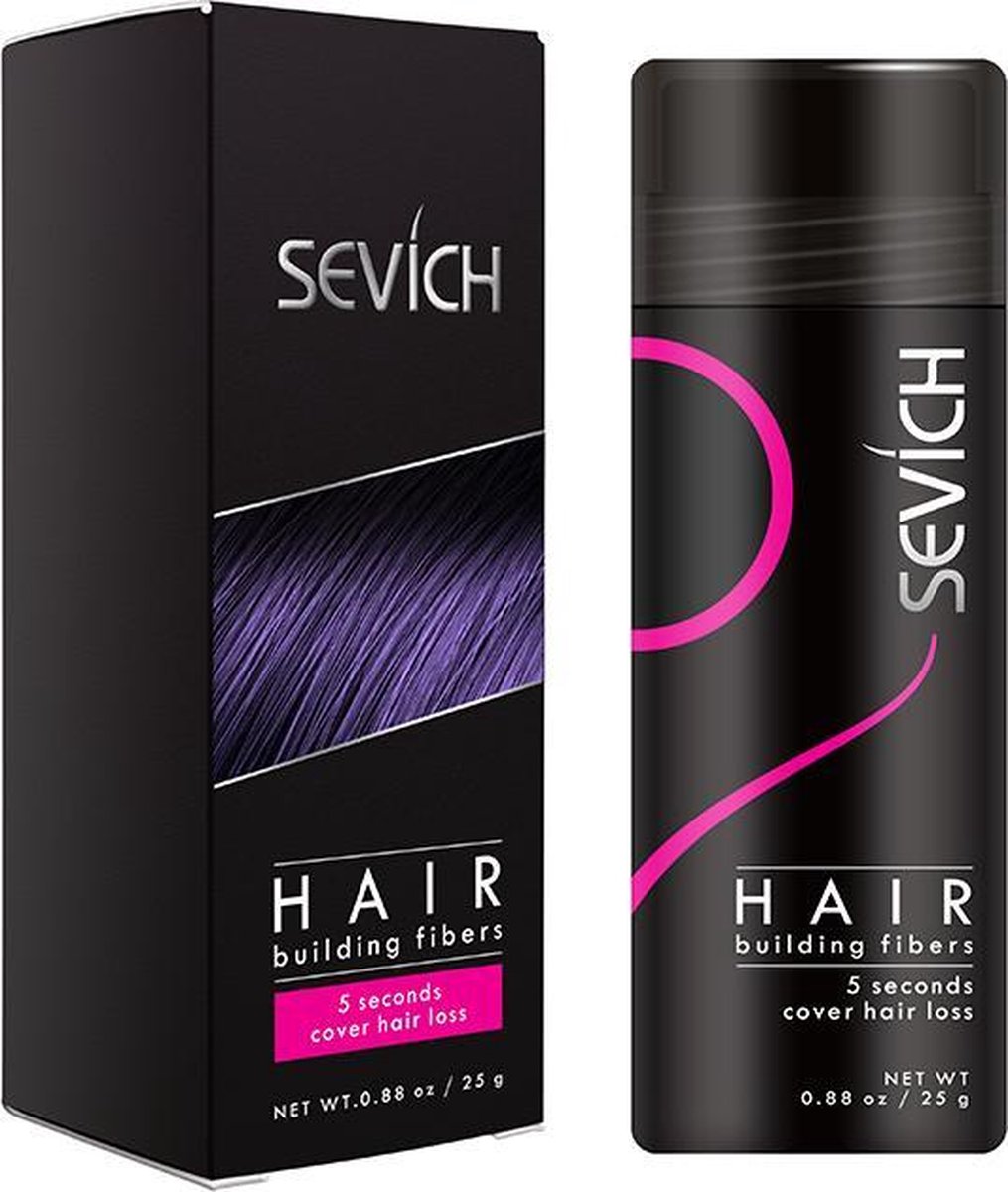 Sevich ?? - Haarpoeder - Haarvezels - Hair Fiber - Kale plekken bedekken - Haarverdikker - Donkerbruin
