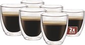 Maxxo Espressoglazen Dubbelwandig - 80 ml - 6 stuks