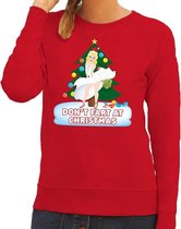 Foute kersttrui / sweater rood - Marilyn Monroe - Dont Fart at Christmas XS (46)