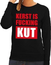 Foute kersttrui / sweater Kerst Is Fucking Kut zwart voor dames - Kersttruien 2XL (44)