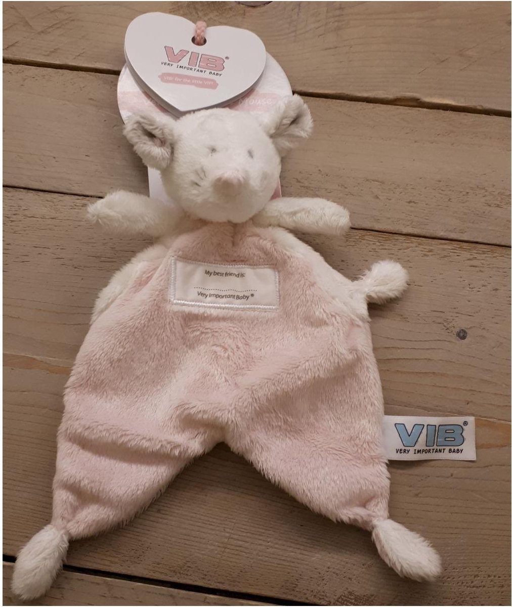 Pluche knuffel muis Doudou roze Very Important Baby VIB - V.I.B.
