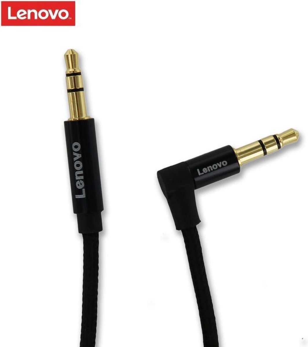 Lenovo 3.5mm audio jack kabel haakse hoek 1.5M Zwart