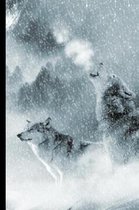 Howling Wolves In The Snow Notebook