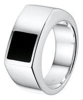 Zilveren Ring onyx    19.00 mm (60)