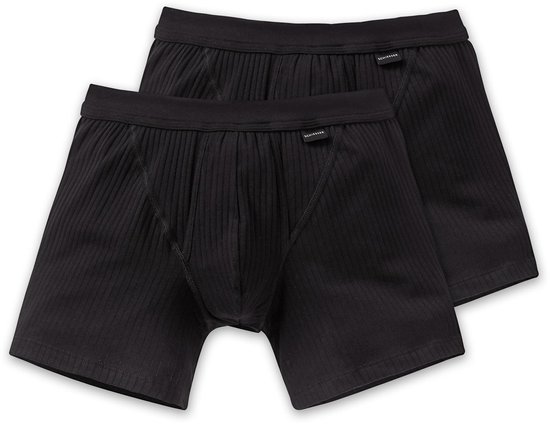 Boxer homme Schiesser Autentic - pack de 2 - Noir - Taille 2XL