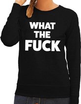 What the Fuck tekst sweater zwart dames - dames trui What the Fuck XXL