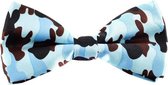 Fako Fashion® - Vlinderstrik - Vlinderdas - Strik - Print - 12cm - Camouflage Lichtblauw