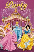 Uitnodigingen Disney - Prinsessen Doornroosje, Assepoester & Sneeuwwitje