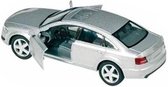 Modelauto Audi A6 zilver 1:38 - speelgoed auto schaalmodel