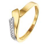 The Jewelry Collection Ring Zirkonia - Goud