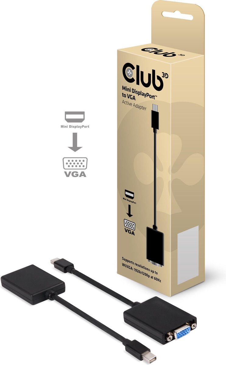 Club 3D Mini DisplayPort to VGA Active Adapter M/F
