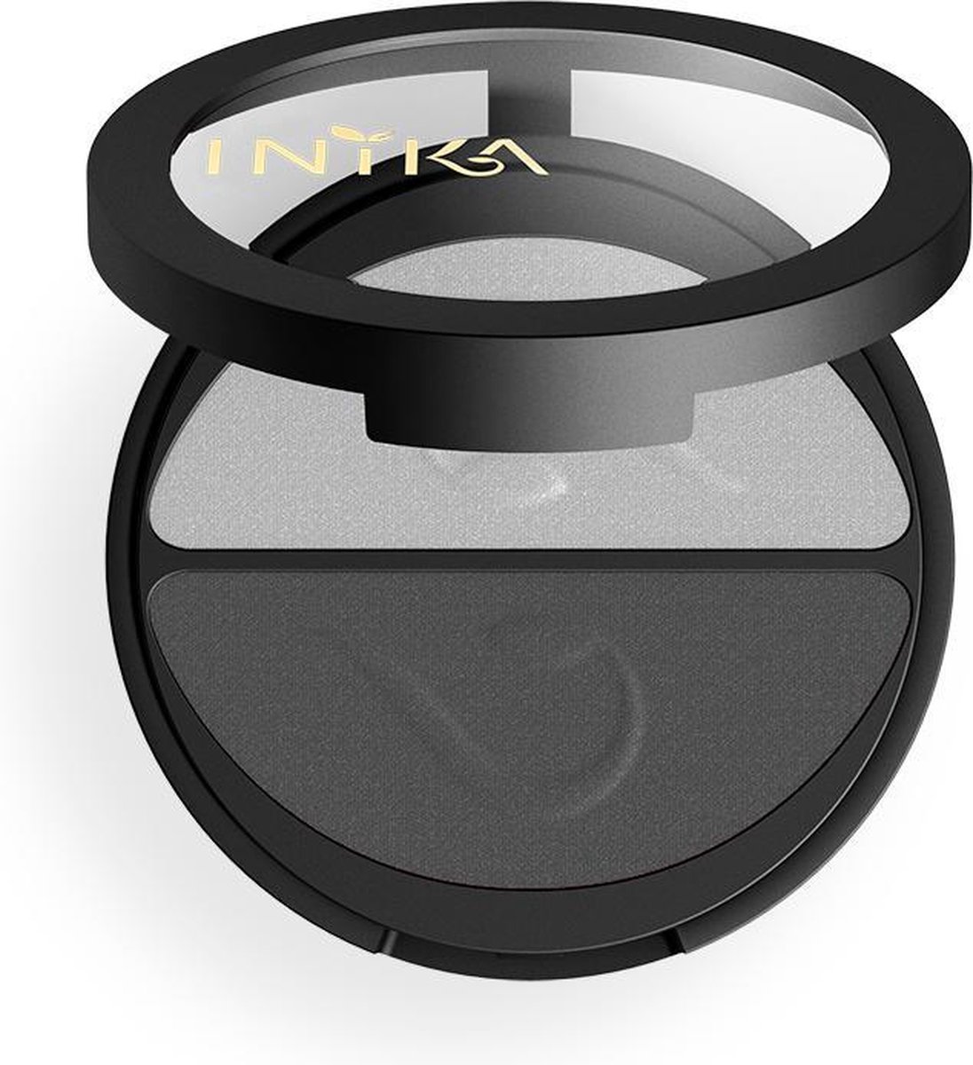 Inika Biologisch Vegan Pressed Mineral Oogschaduw Duo Platinum Steel