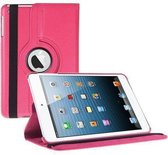 Housse iPad Mini 1 2 et 3 Housse multi-supports Rotation à 360 degrés Housse de protection rose foncé