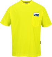 T-shirt hogezichtbaarheid Fluoriserend Geel met Korte mouwen Maat XL