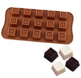 ProductGoods - Siliconen Chocoladevorm Vierkantjes - Kubus Chocolade Mal Fondant Bonbonvorm - Ijsblokjesvorm