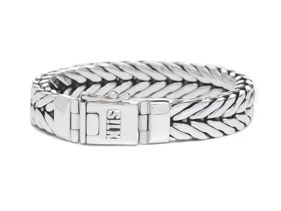SILK Jewellery - Zilveren Armband - Chevron - 374.21 - Maat 21