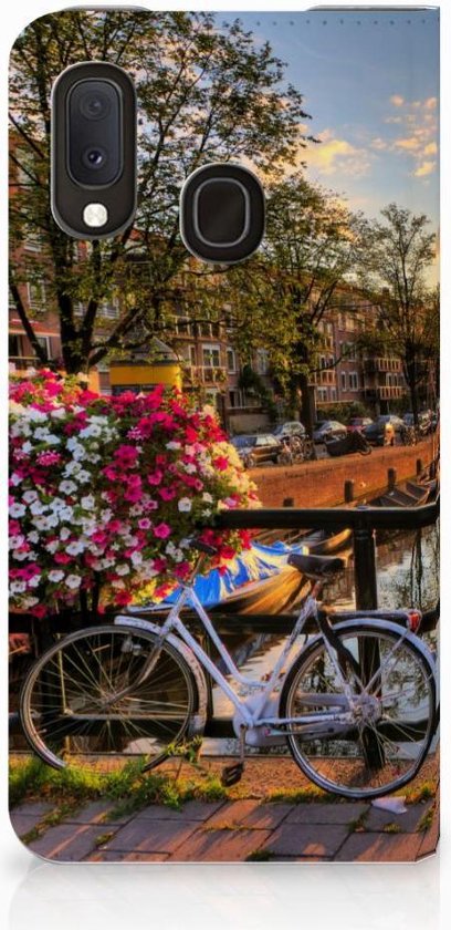 Foto: Geschikt voor samsung galaxy a20e book cover amsterdamse grachten