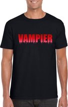 Halloween vampier tekst t-shirt zwart heren 2XL