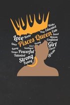 Pisces Notebook 'Pisces Queen' - Zodiac Diary - Horoscope Journal - Pisces Gifts for Her