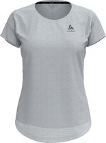 Odlo Bl Top Crew Neck S/S Millennium Linencool Dames Sportshirt - Light Grey Melange - Maat L
