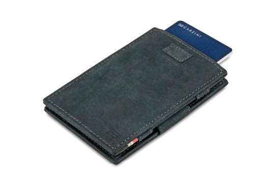 Garzini Magic Wallet Cavare avec étuis pour cartes RFID Leather Vintage Zwart
