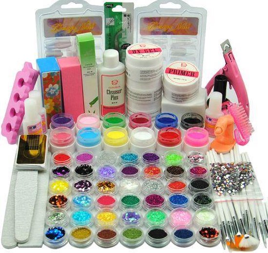 XXL Acrylnagels Starterspakket Acryl Nagel Set 70 kleuren
