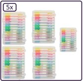 5x 24 stuks Mini-gelpennen - mini gel pen kleuren kleur doosjes