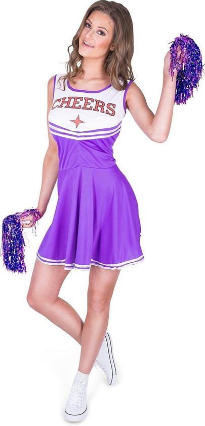vergeven Vormen omdraaien Paarse Cheers cheerleader kostuum voor vrouwen - Verkleedkleding - Maat L |  bol.com