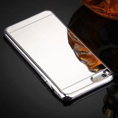Voor geschikt voor iPhone 6 & 6s galvaniseren spiegel TPU beschermende dekking van Case(Silver)
