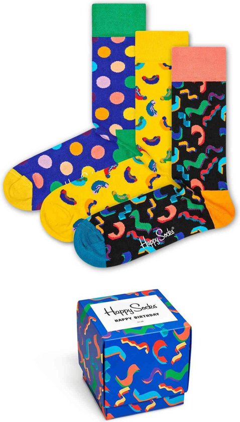 Happy Socks - Happy Birthday Giftbox - Sokken - Maat 41-46 cadeau geven