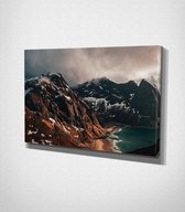 Ryten, Norway Canvas - 100 x 70 cm - Landschap - Schilderij - Canvas - Slaapkamer - Wanddecoratie  - Slaapkamer - Foto op canvas