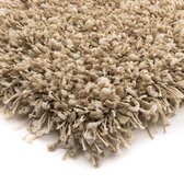 Hoogpolig vloerkleed Gemêleerd - Shaggy Prime crème/taupe 80x150 cm