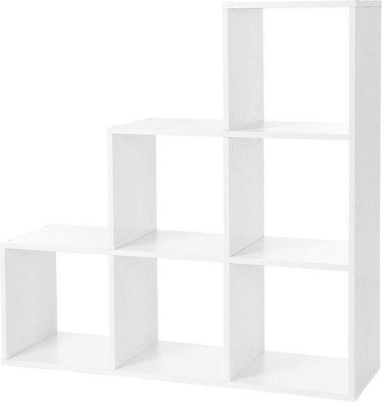 Bibliothèque avec 6 cubes ouverts en forme d'escalier - Bibliothèque /  séparateur de... | bol