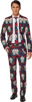 Suitmeister Day of the Dead - Mannen Kostuum - Halloween - Gekleurd - Maat L