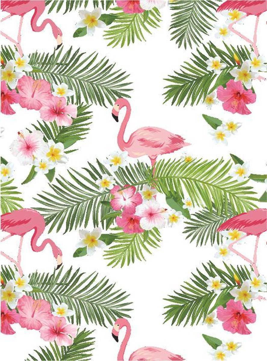 Muursticker flamingo's natuur retro | woonkamer - slaapkamer - kinderkamer | hip - modern
