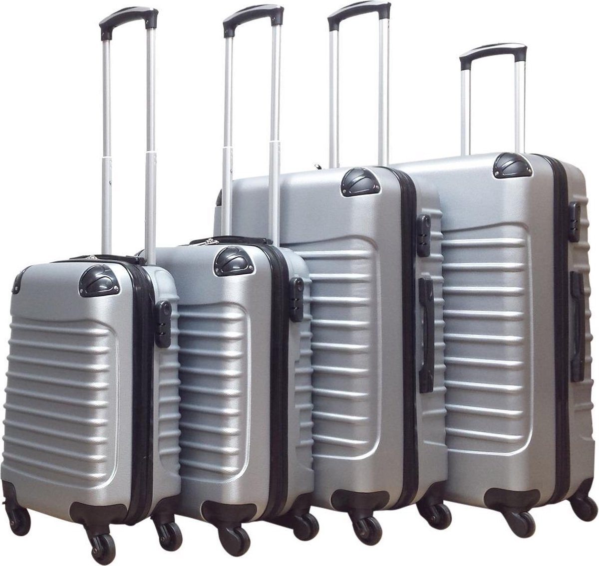 Quadrant 4 delige ABS Kofferset - Zilver