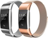 Adge® Milanese bandjes - Fitbit Charge 2 - 2-pack
