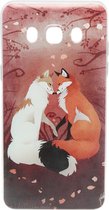 ADEL Siliconen Back Cover Softcase Hoesje voor Samsung Galaxy J7 (2016) - Vossen Familie