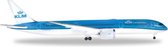 Herpa Boeing vliegtuig KLM- B787-9 dreamliner Orchid