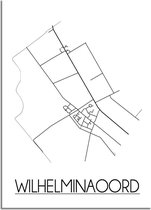 DesignClaud Wilhelminaoord Plattegrond poster - A2 + fotolijst zwart (42x59,4cm)