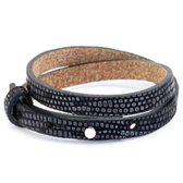 Cuoio Armband Croco Zwart