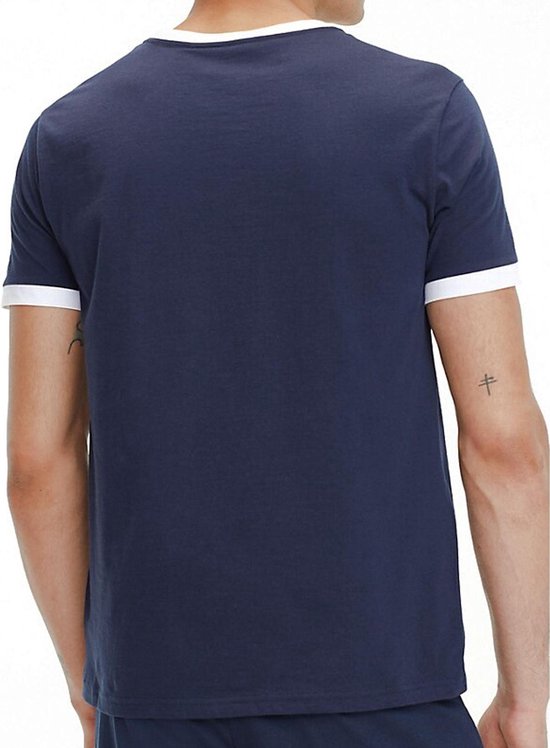 Tommy Hilfiger T-shirt - Mannen - navy/wit | bol.com