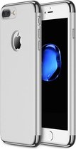 3 in 1 luxe zilveren telefoonhoesje voor iPhone 8 Plus Ultradunne TPU beschermhoes