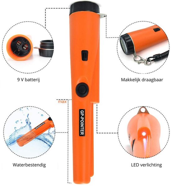 Professionele Pinpointer- Metaal Detector Kind/Volwassenen- Inclusief batterij